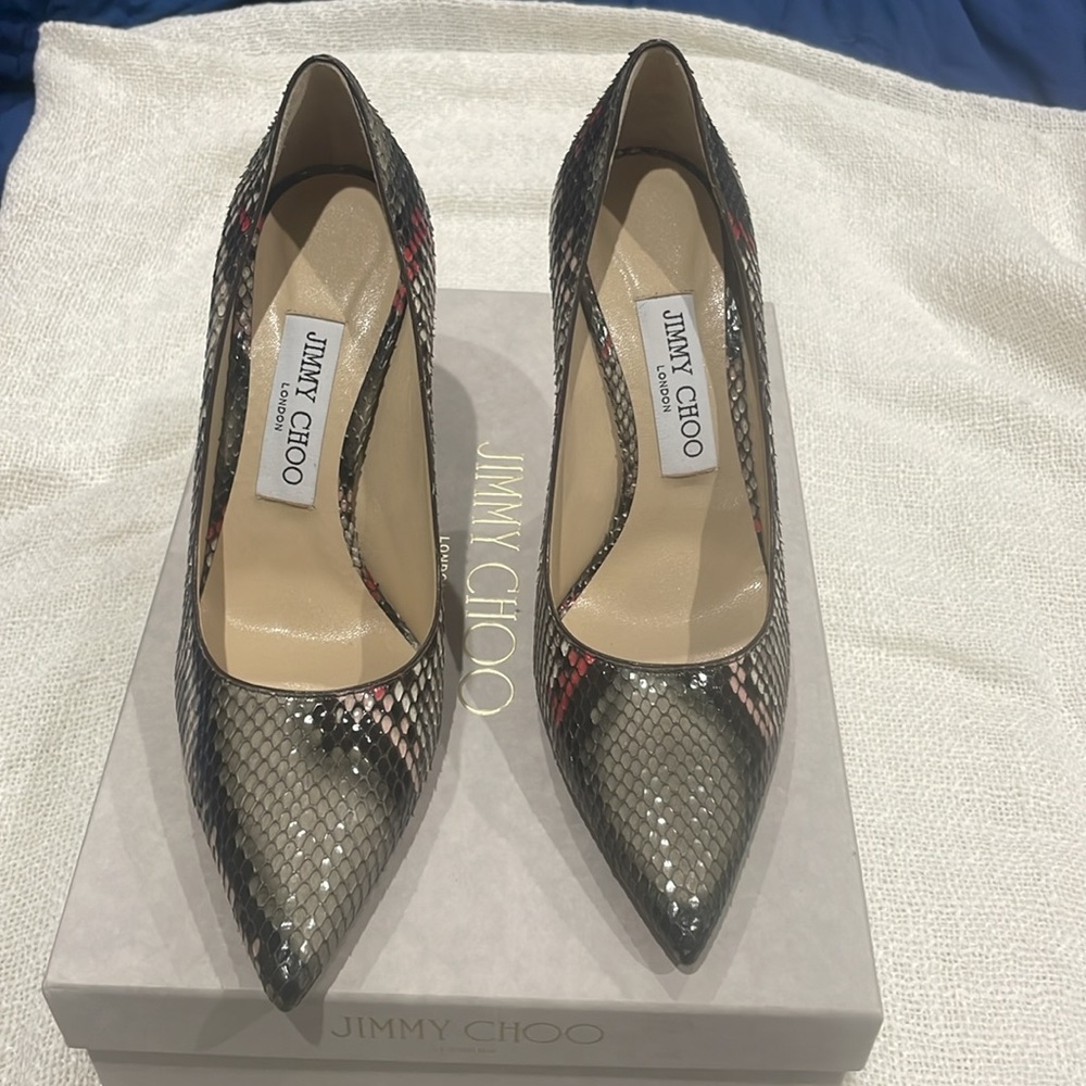 Jimmy Choo Painted Python Heels - image 2